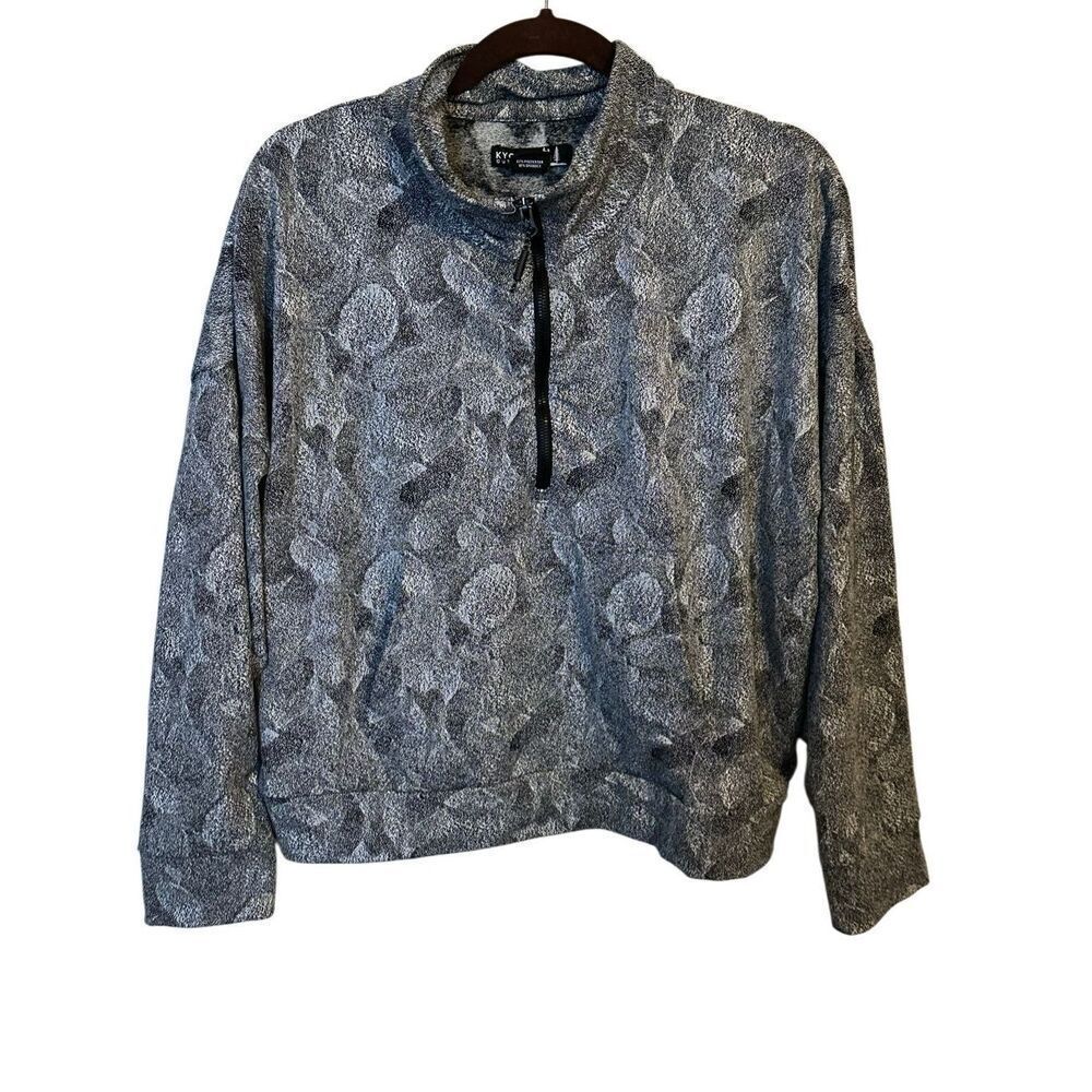 Kyodan Outdoor XL Abstract Quartz Quarter-Zip Pullover - Cozy & Chic!